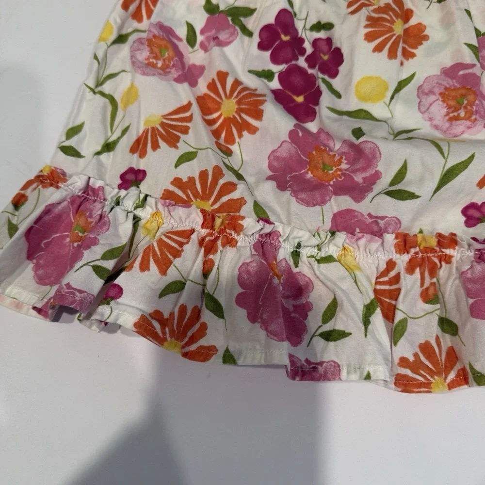 VTG Gymboree Island Fun 2005 Floral Sundress Tie Strap Ruffle Hem 12-18 Months⁠